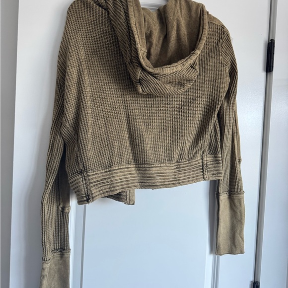 Free People Tan Textured Bomber Jacket - Picture 4 of 4